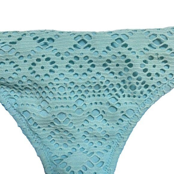 Victorias Secret Lacy Mint Green Bikini Swimsuit 2 Pc‎ S Bandeau Top Padded - Picture 3 of 16